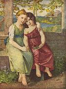 unknow artist Portrat der Adelheid und Gabriele von Humboldt painting